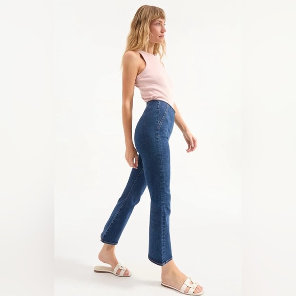Veronica Beard Crosbie Wide Straight (Flare) Crop Leg High Rise Jeans 👖 Small - Picture 3 of 16